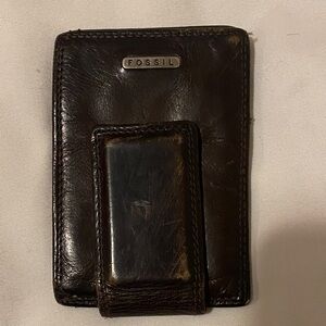 Fossil Rich Brown Leather Wallet